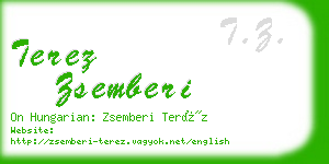 terez zsemberi business card